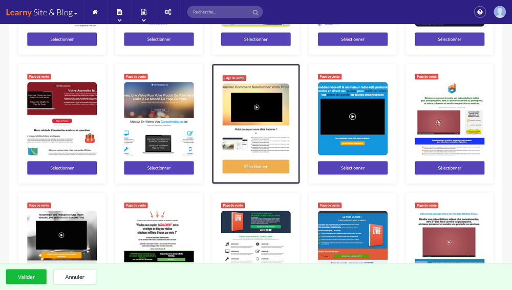 créer une page de vente avec learnybox