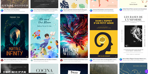 Créerune couverture d'ebook à partir de nombreux modèle existant sur Canvas.