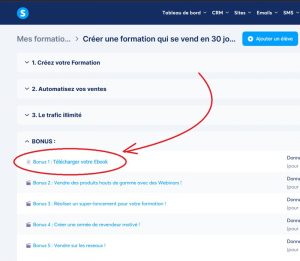Héberger un ebook dans une zone membre.