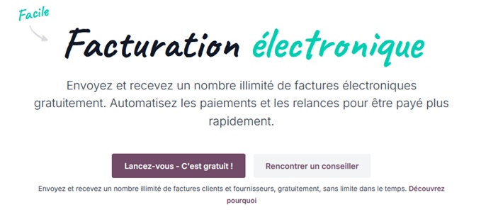 Facturation électronique gratuit avec odoo