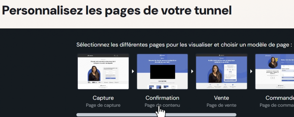 Personnalisez les pages de votre tunnel de vente